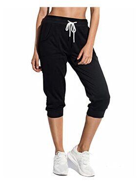 Women's Capri Sweatpants French Terry Jogger Lounge Pants